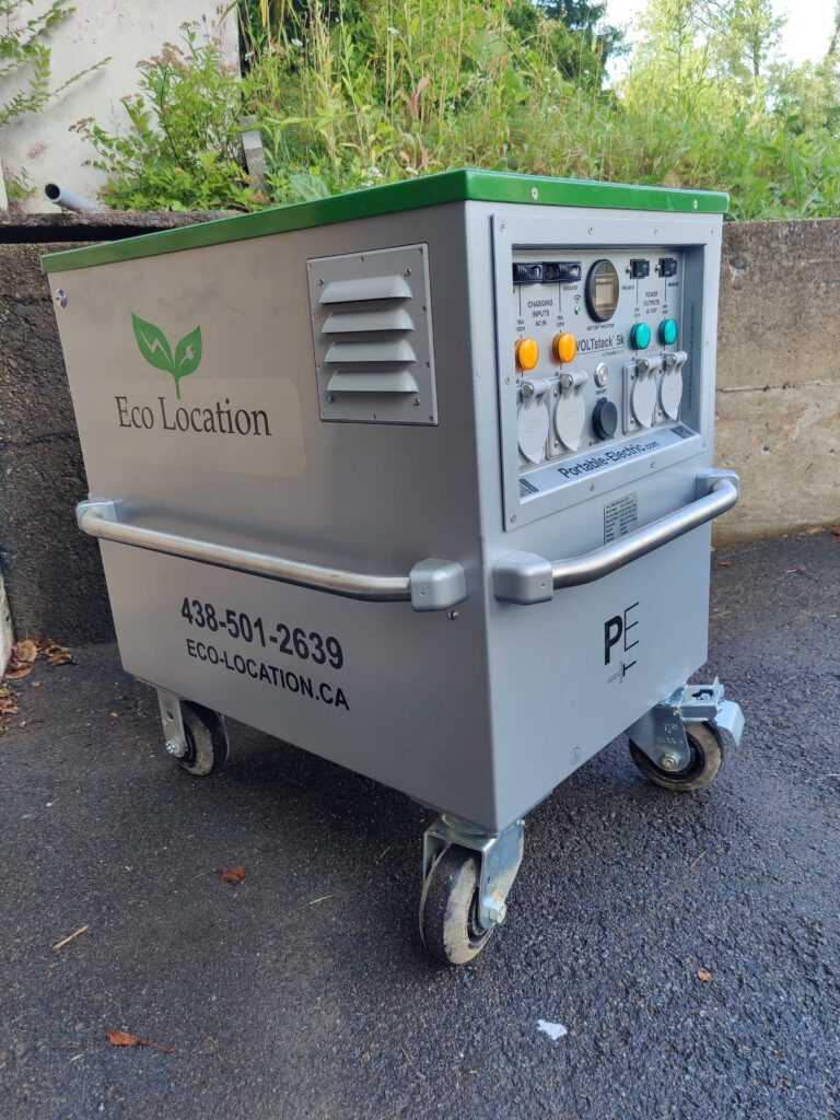 Voltstack 5K – génératrice à batterie portable silencieuse 4 800 W / 5,6 kWh en location chez Eco Location Montréal